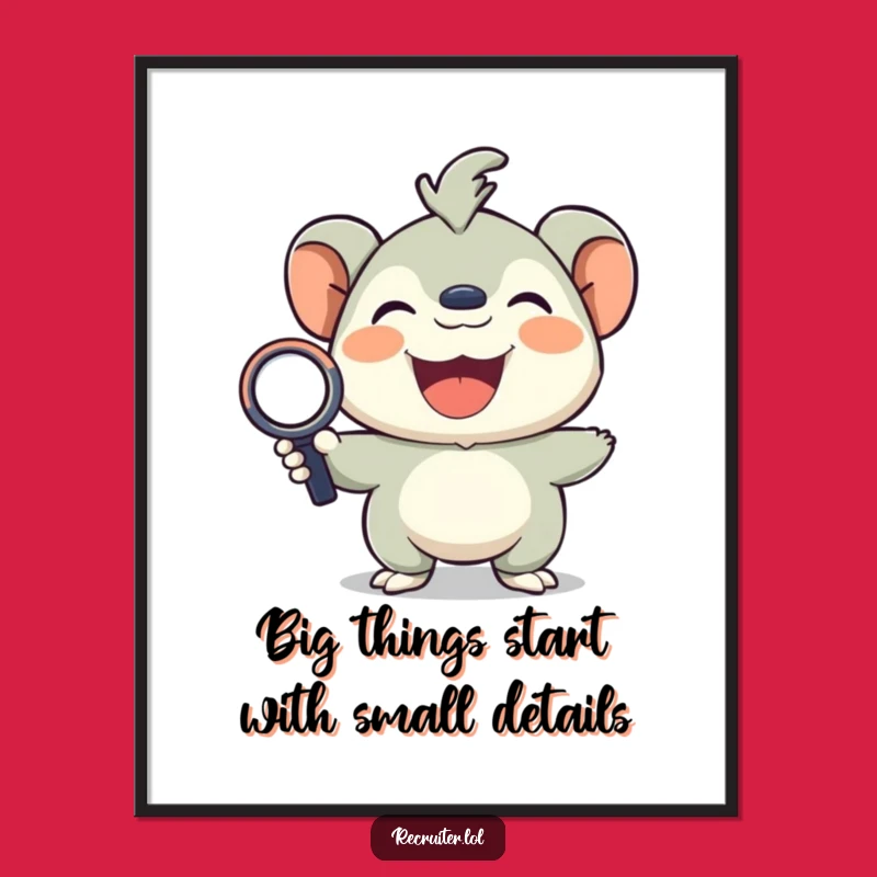 Free Printable Wall Art: Curious Creature Magnifier, Funny Downloadable Art for Investigators