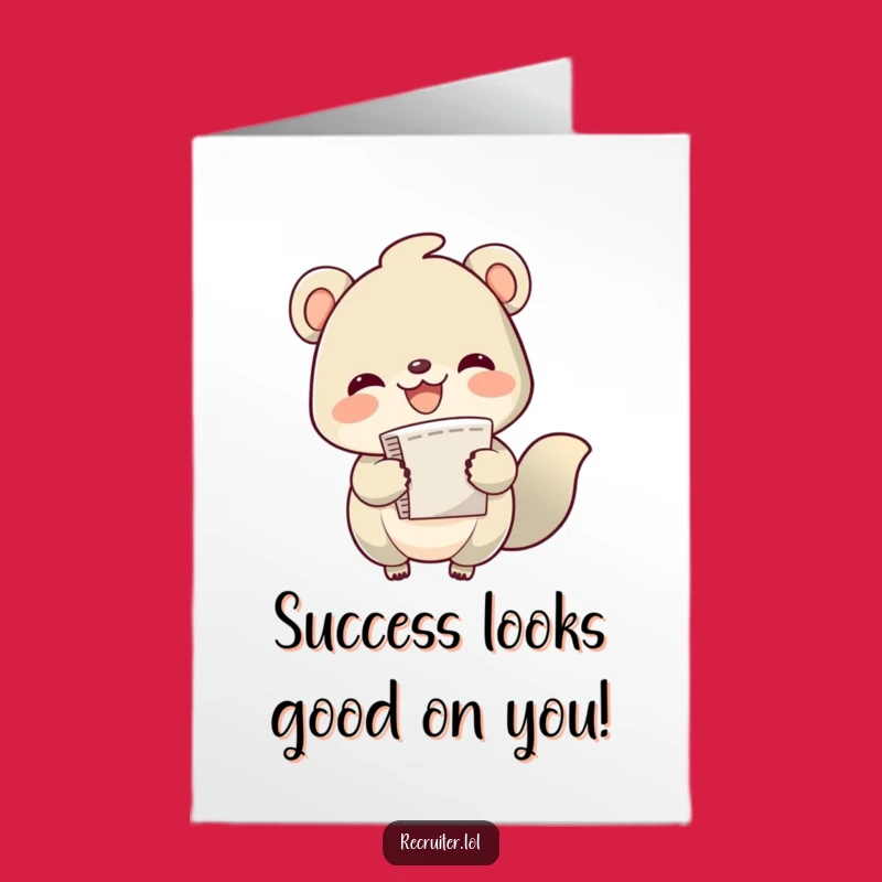 Free Printable Congrats Card: Paper Creature Success, Funny Downloadable For Any Achievement