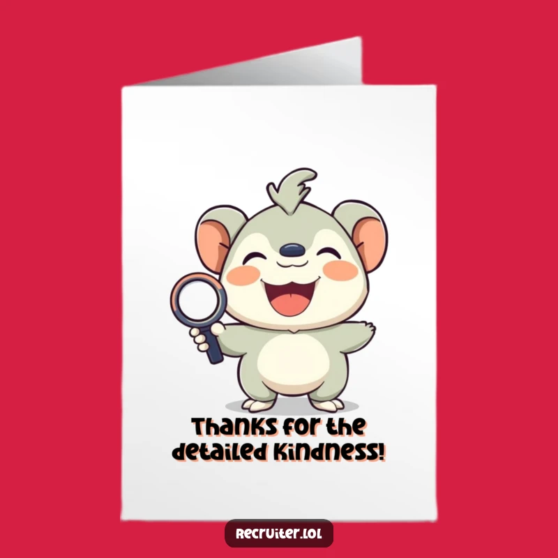 Free Printable Thank You Card: Grateful Creature Magnifier, Funny Downloadable For Details